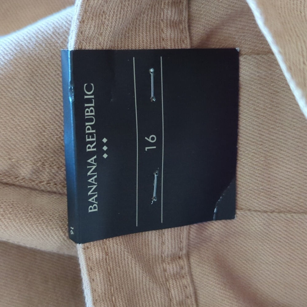 Banana Republic Factory Rust Belted Twill Cropped Cargo Pants Size 16 - Picture 10 of 10